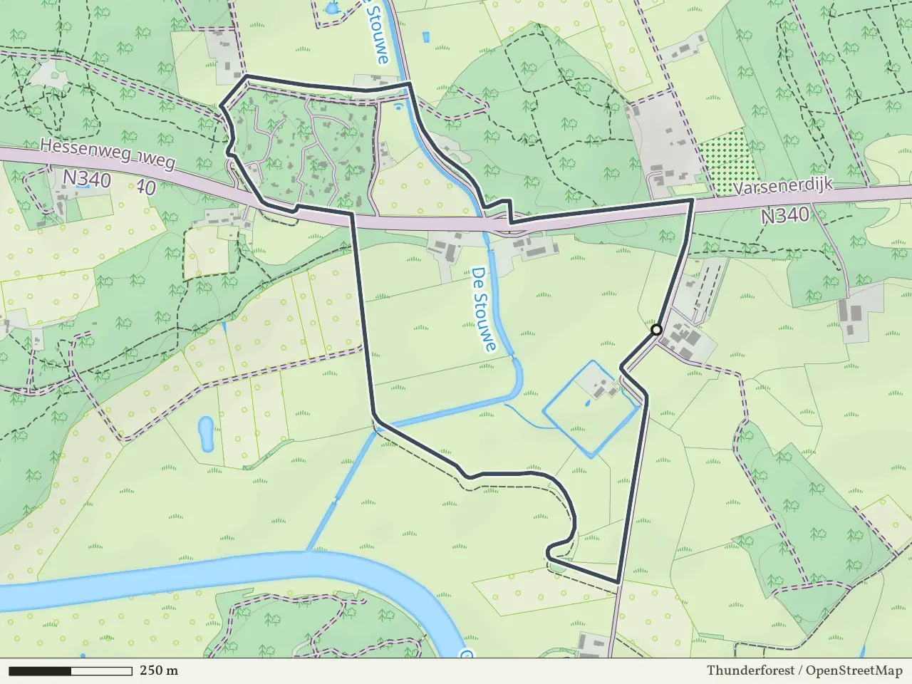 Paarse route vanaf Varsen, Ommen