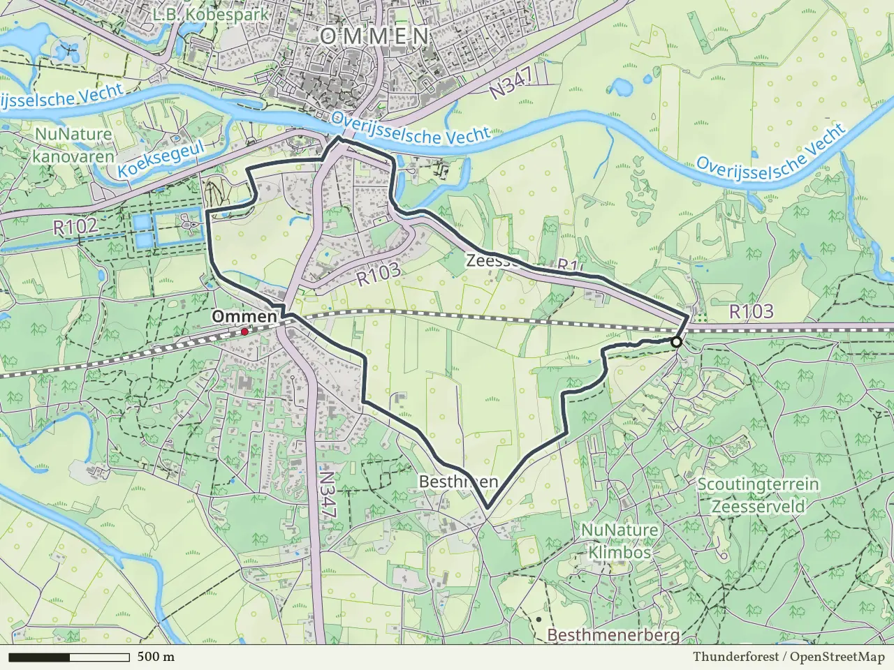 Groene route vanaf Besthmen, Ommen