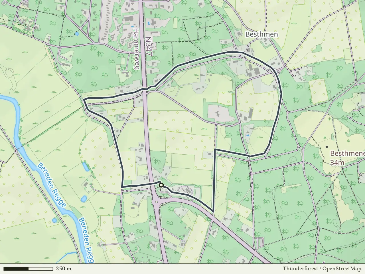 Oranje route vanaf Besthmenermolen, Ommen
