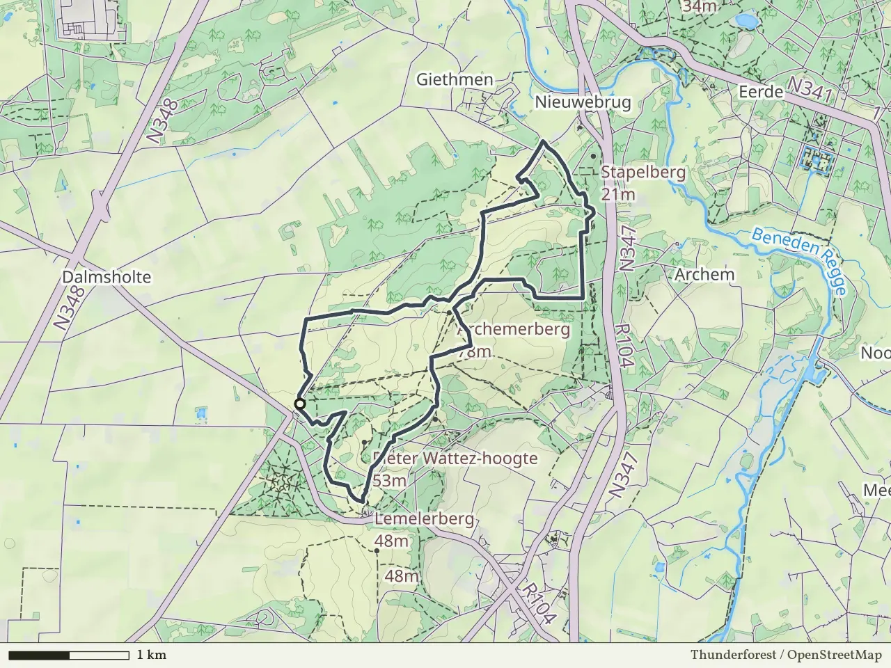 Blauwe route vanaf Dalmsholte, Ommen