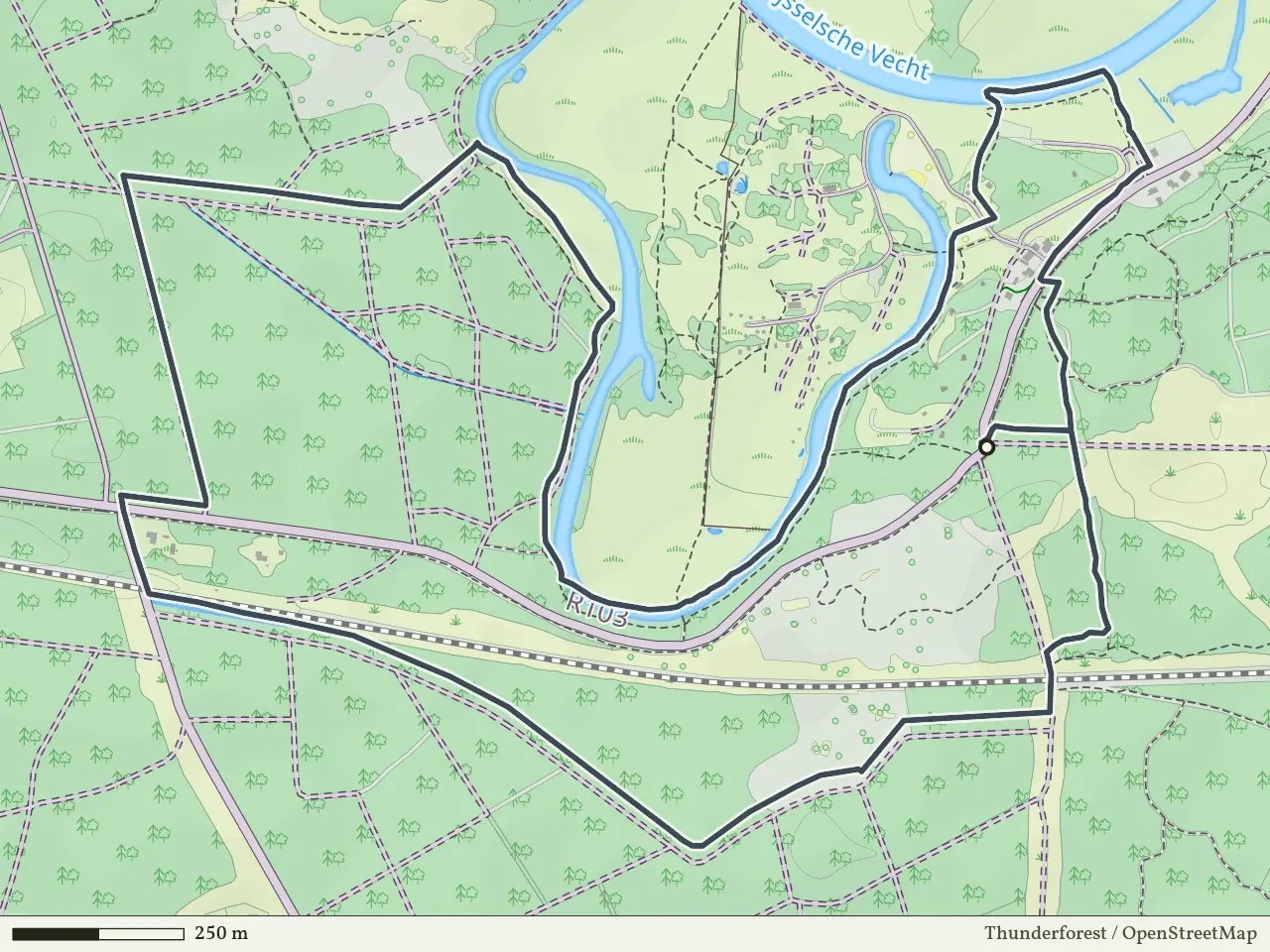 Oranje route vanaf Beerzerzand, Ommen