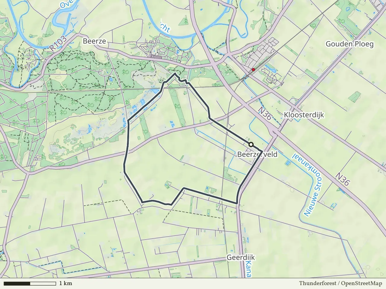 Oranje route vanaf Beerzerveld, Ommen