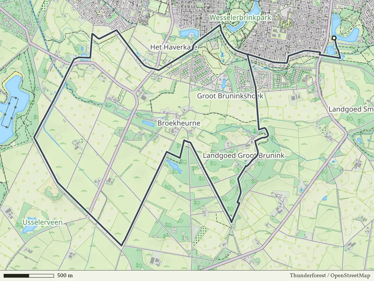 Paarse route vanaf Smalenbroek, Enschede