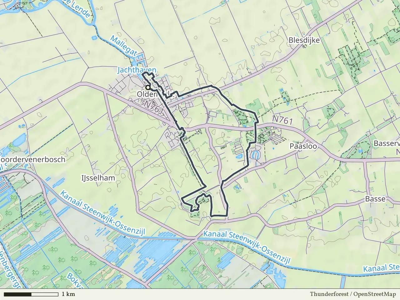 Groene route vanaf Oldemarkt, Weerribben-Wieden
