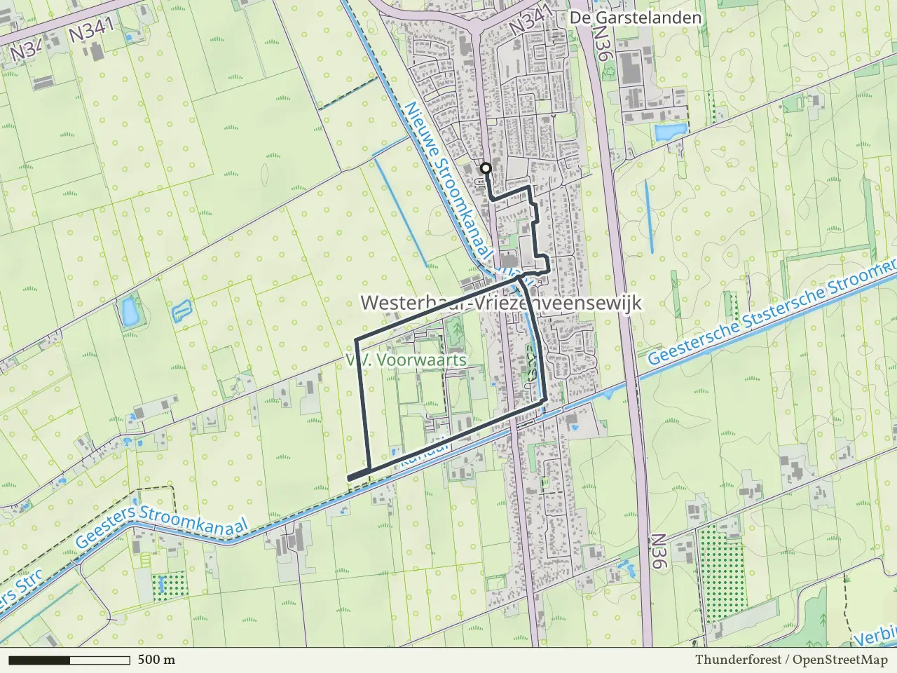 Oranje route vanaf Westerhaar-Vriezenveensewijk, Twenterand