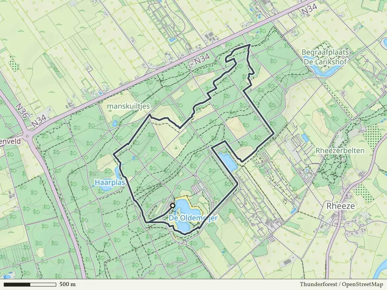 Groene route vanaf De Oldemeijer, Rheeze