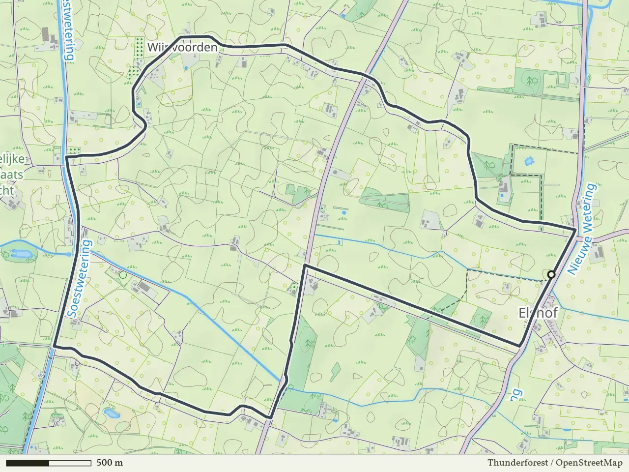 Gele route vanaf Elshof, Salland