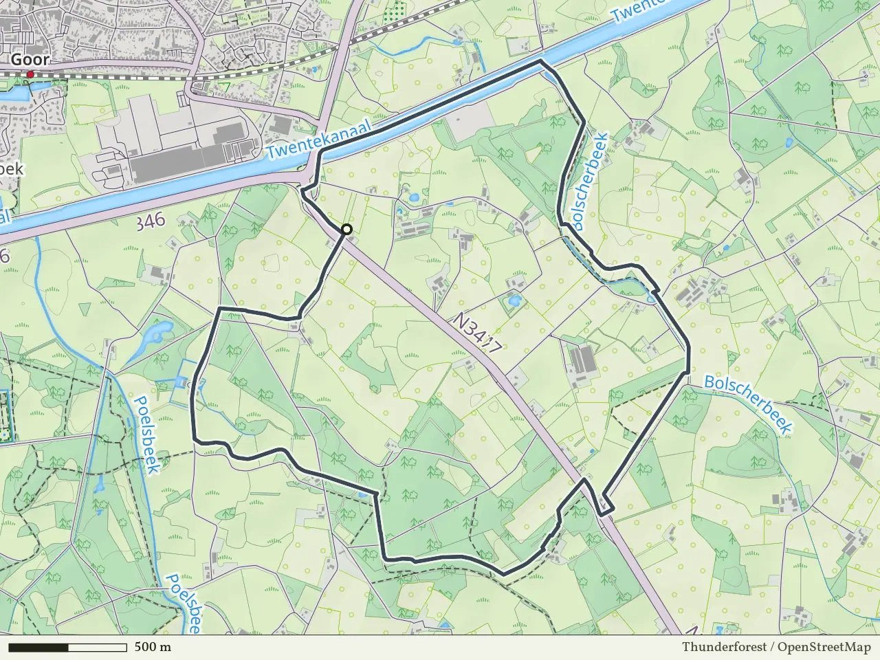 Oranje route vanaf Kerspel Goor, Markelo