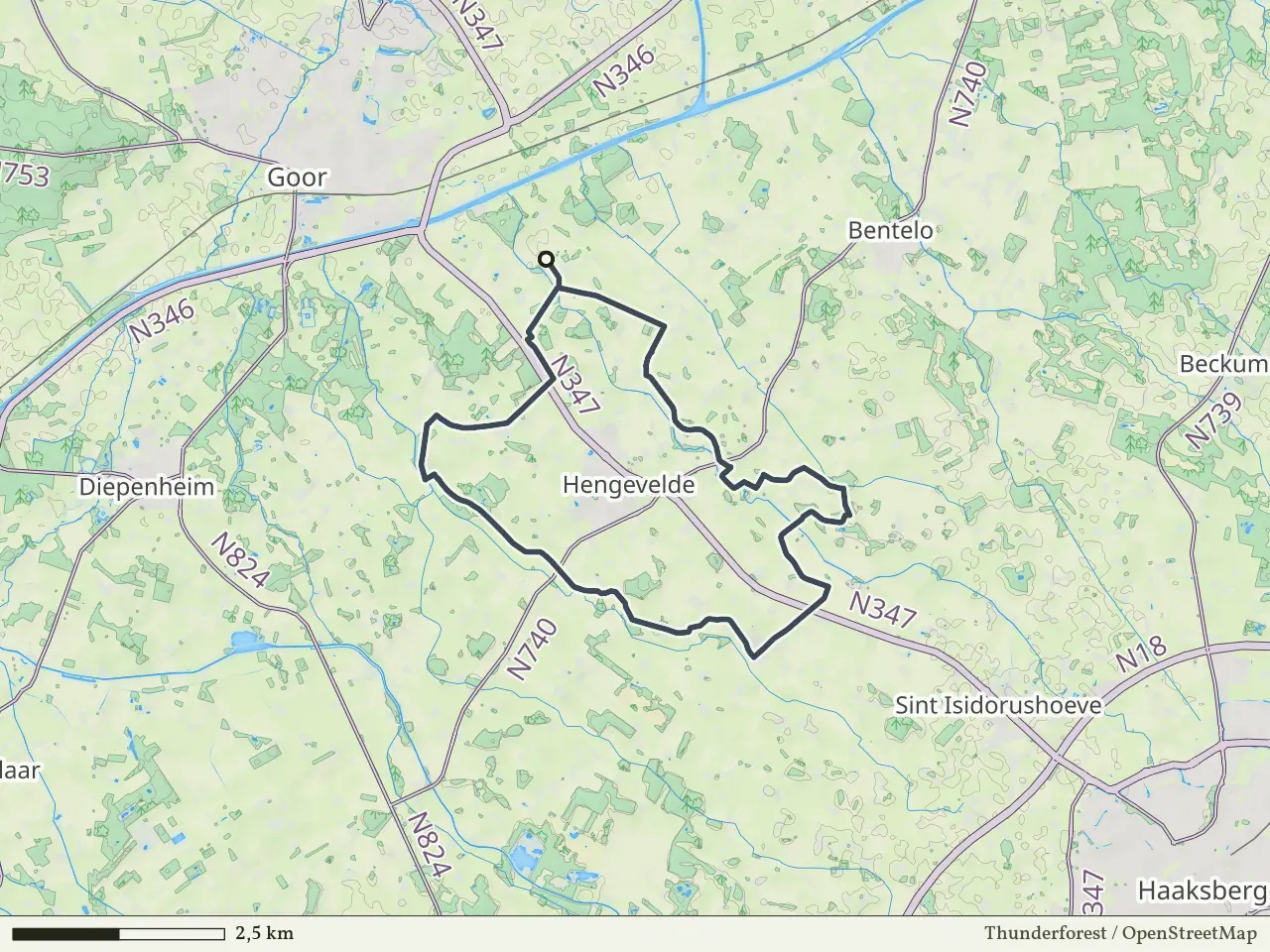 Blauwe route vanaf Kwartierdorp, Markelo