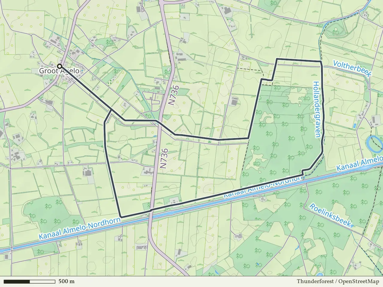 Groene route vanaf Groot Agelo, Agelo