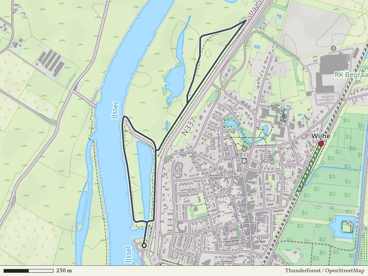 Rode route vanaf Wijhe, Salland