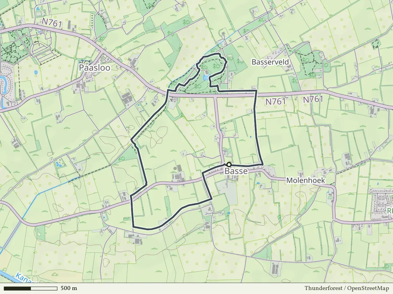 Oranje route vanaf Basse, Weerribben-Wieden