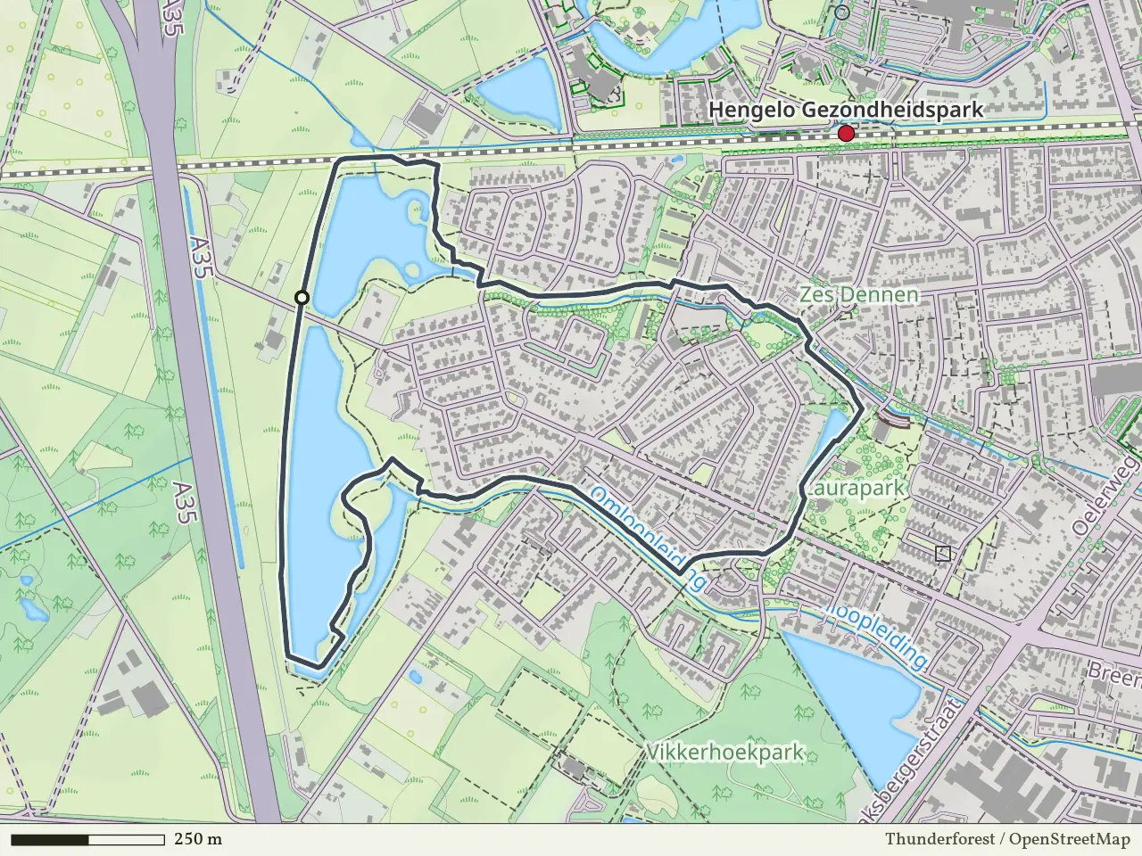 Blauwe route vanaf Genseler, Hengelo