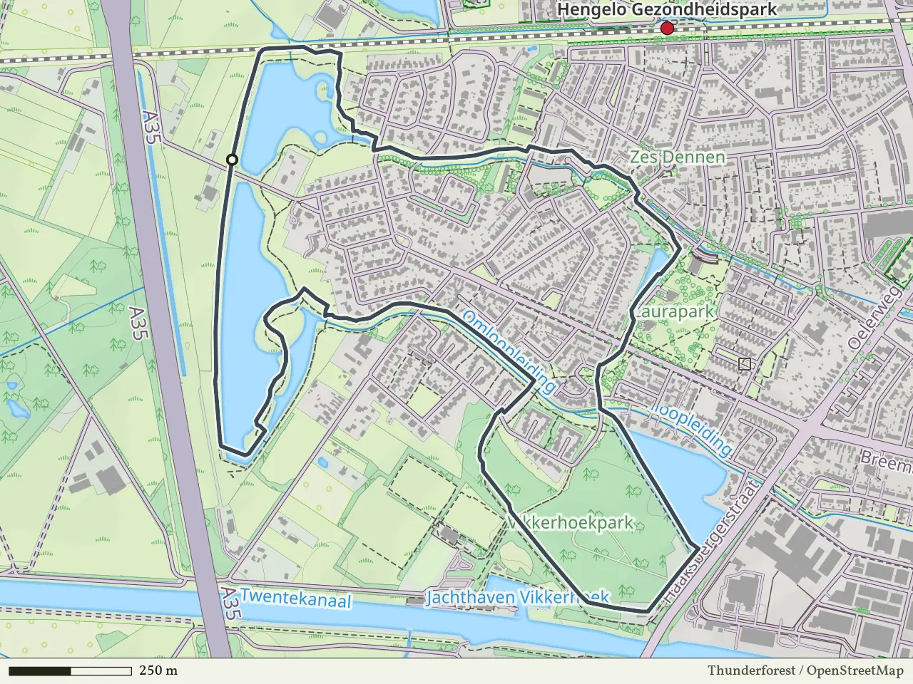 Rode route vanaf Genseler, Hengelo