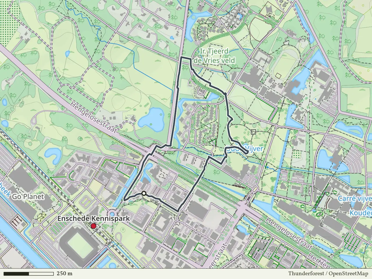 Blauwe route vanaf Kennispark, Enschede