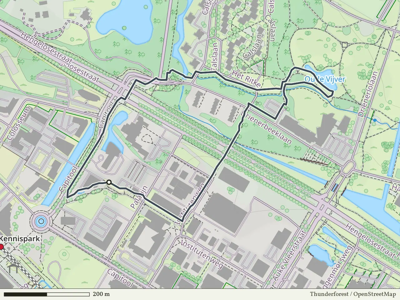Groene route vanaf Kennispark, Enschede