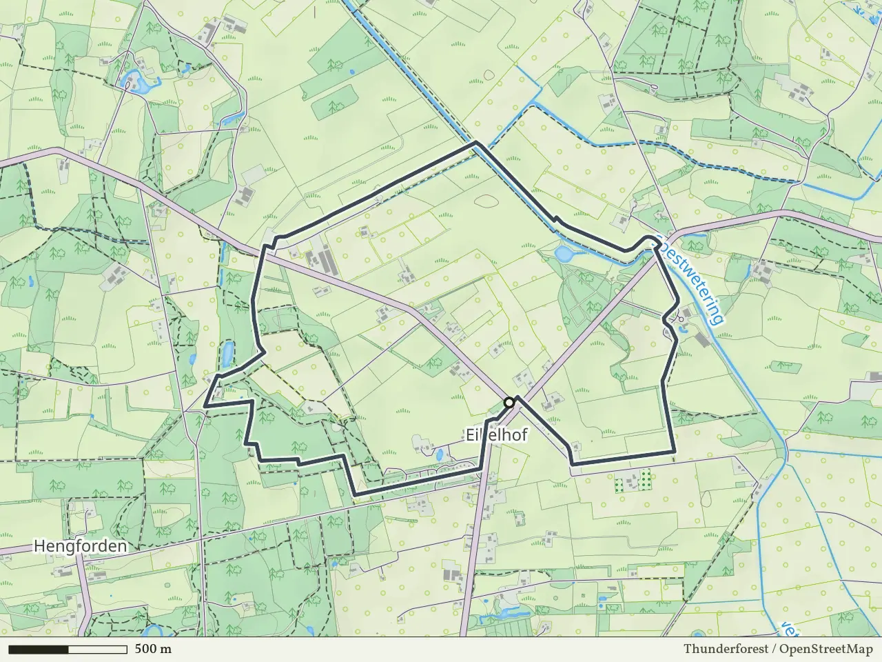 Gele route vanaf Eikelhof, Olst
