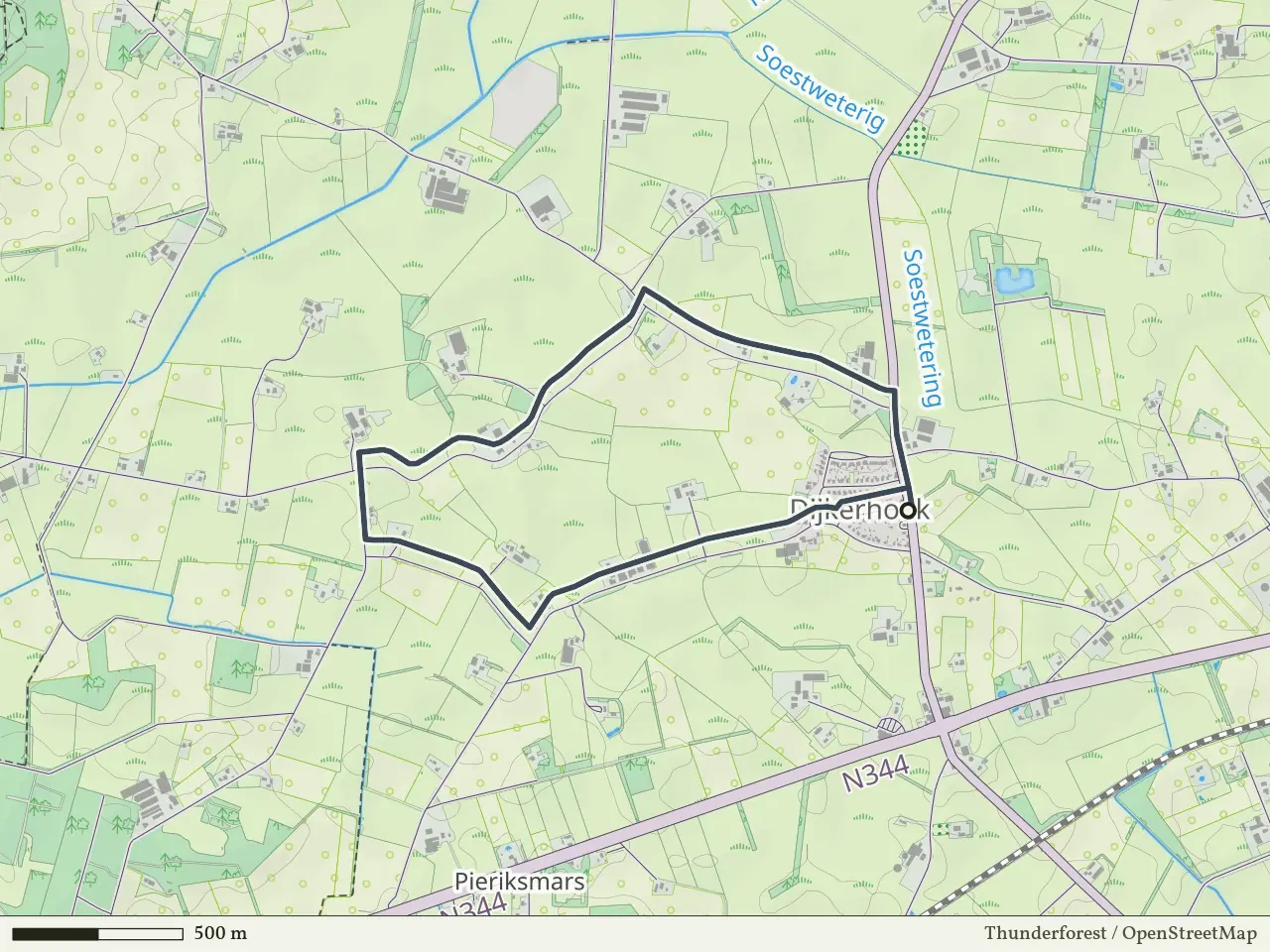 Gele route vanaf Dijkerhoek, Salland
