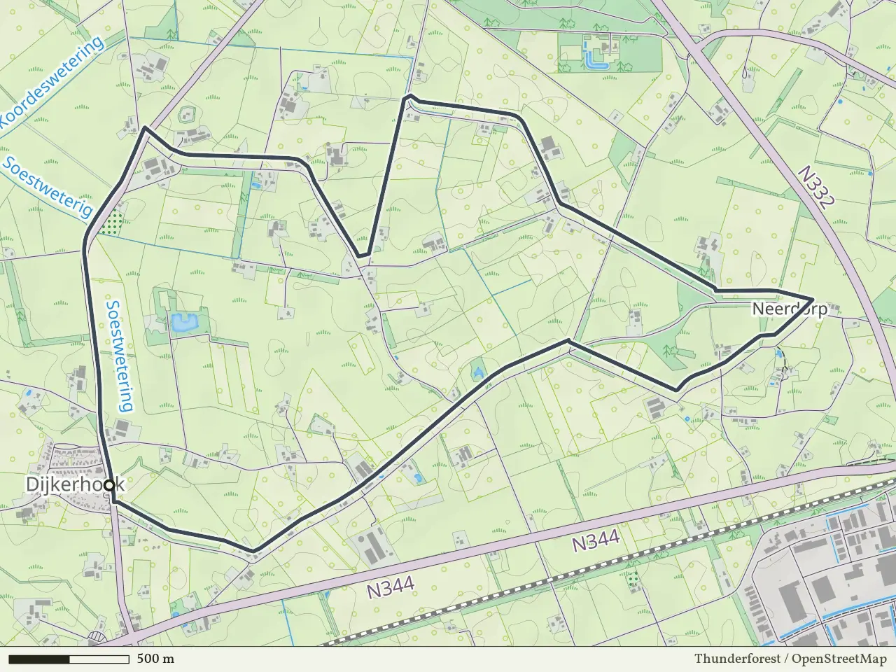 Groene route vanaf Dijkerhoek, Salland