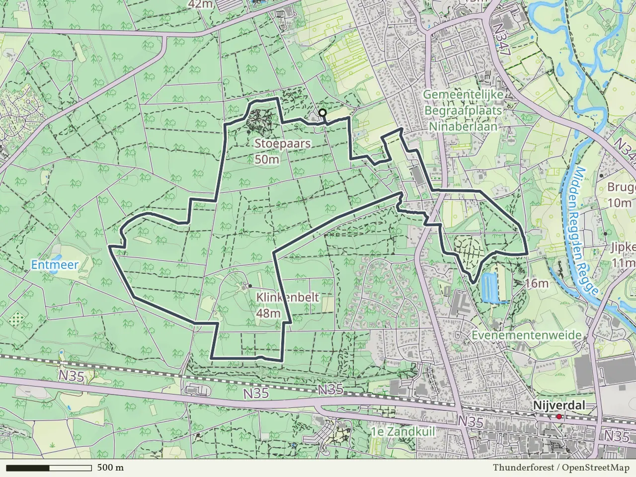 Rode route vanaf Stoepaars, Hellendoorn