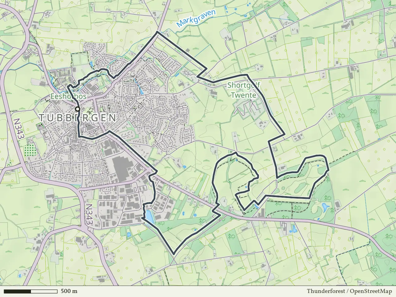Gele route vanaf Tubbergen, Geesteren