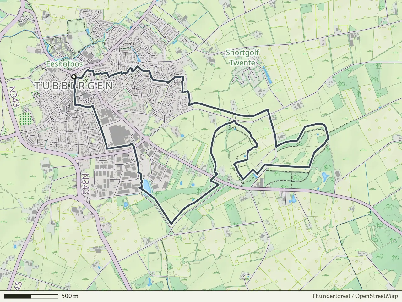 Oranje route vanaf Tubbergen, Geesteren