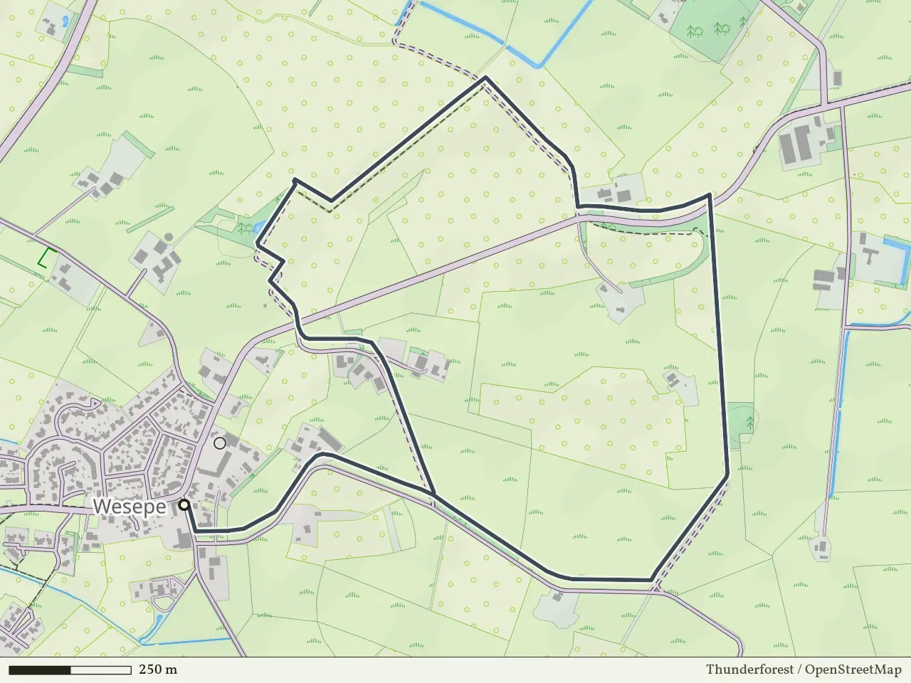 Rode route vanaf Wesepe, Salland