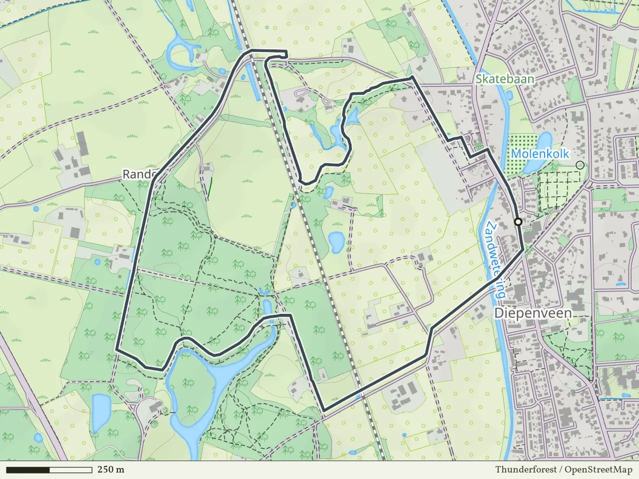Oranje route vanaf Diepenveen, Salland