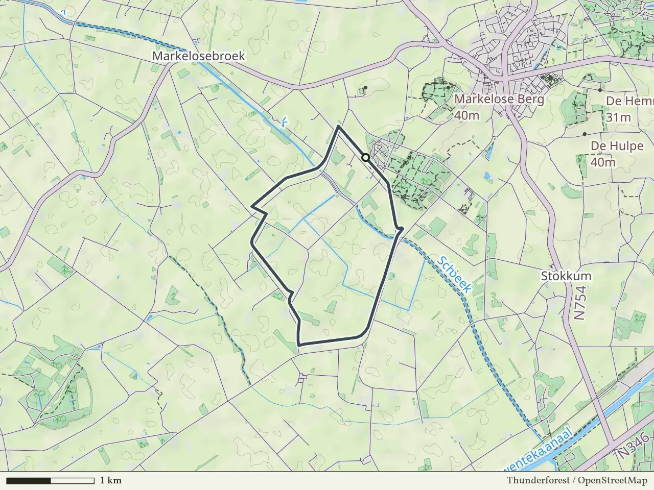 Blauwe route vanaf Kattenberg, Markelo