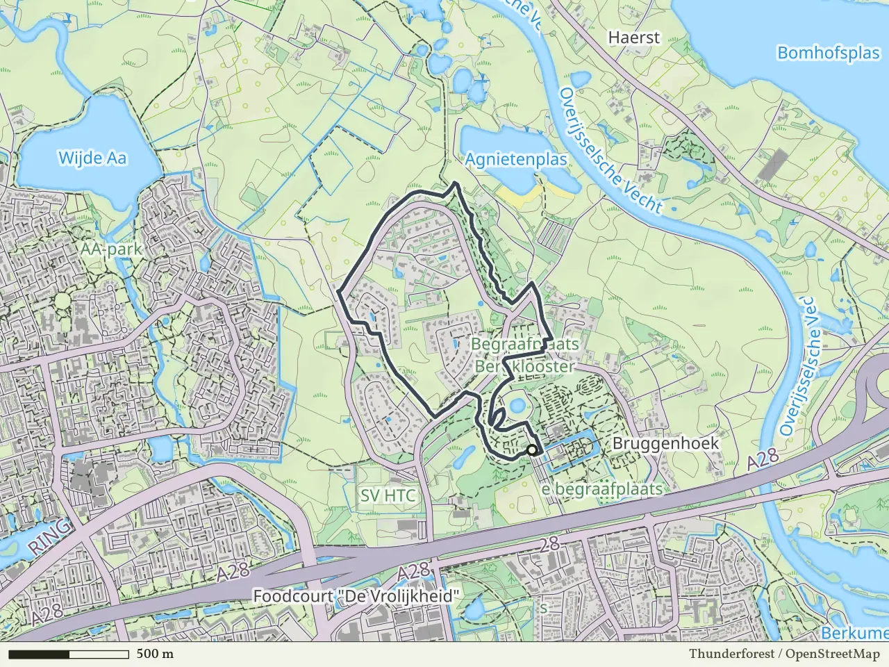 Groene route vanaf Berkum, Zwolle