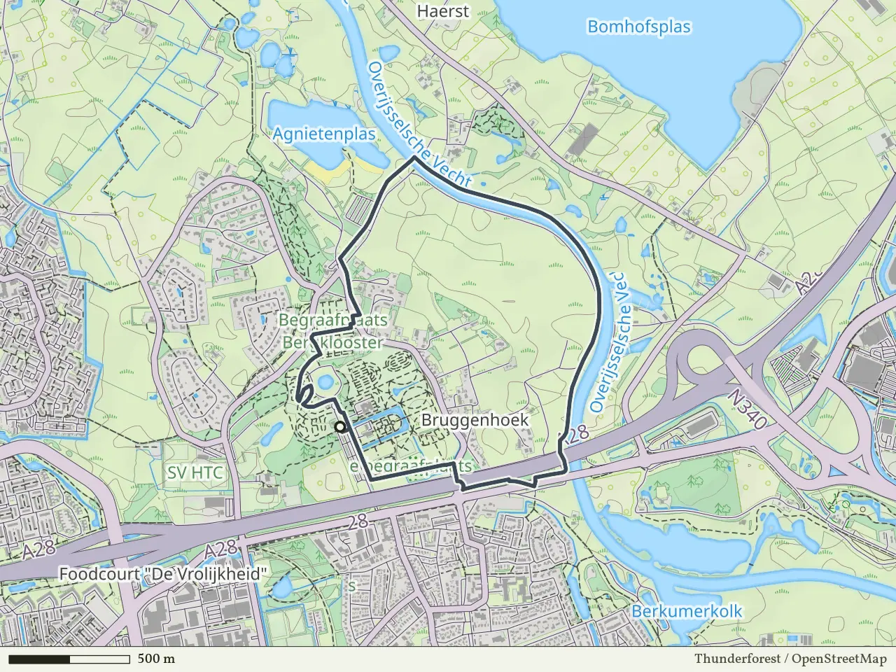 Oranje route vanaf Berkum, Zwolle