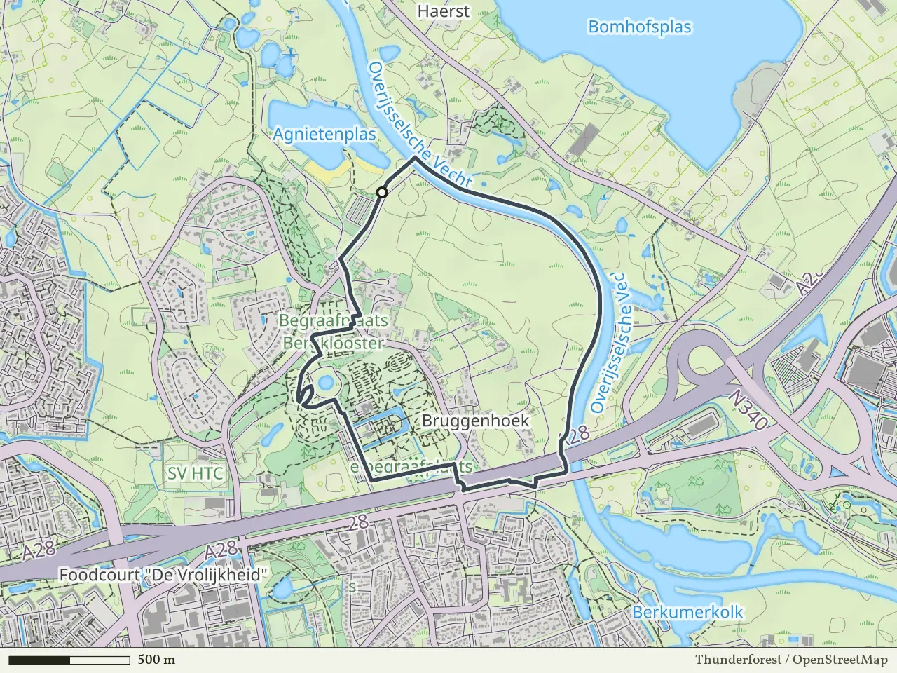Oranje route vanaf Agnietenberg, Zwolle