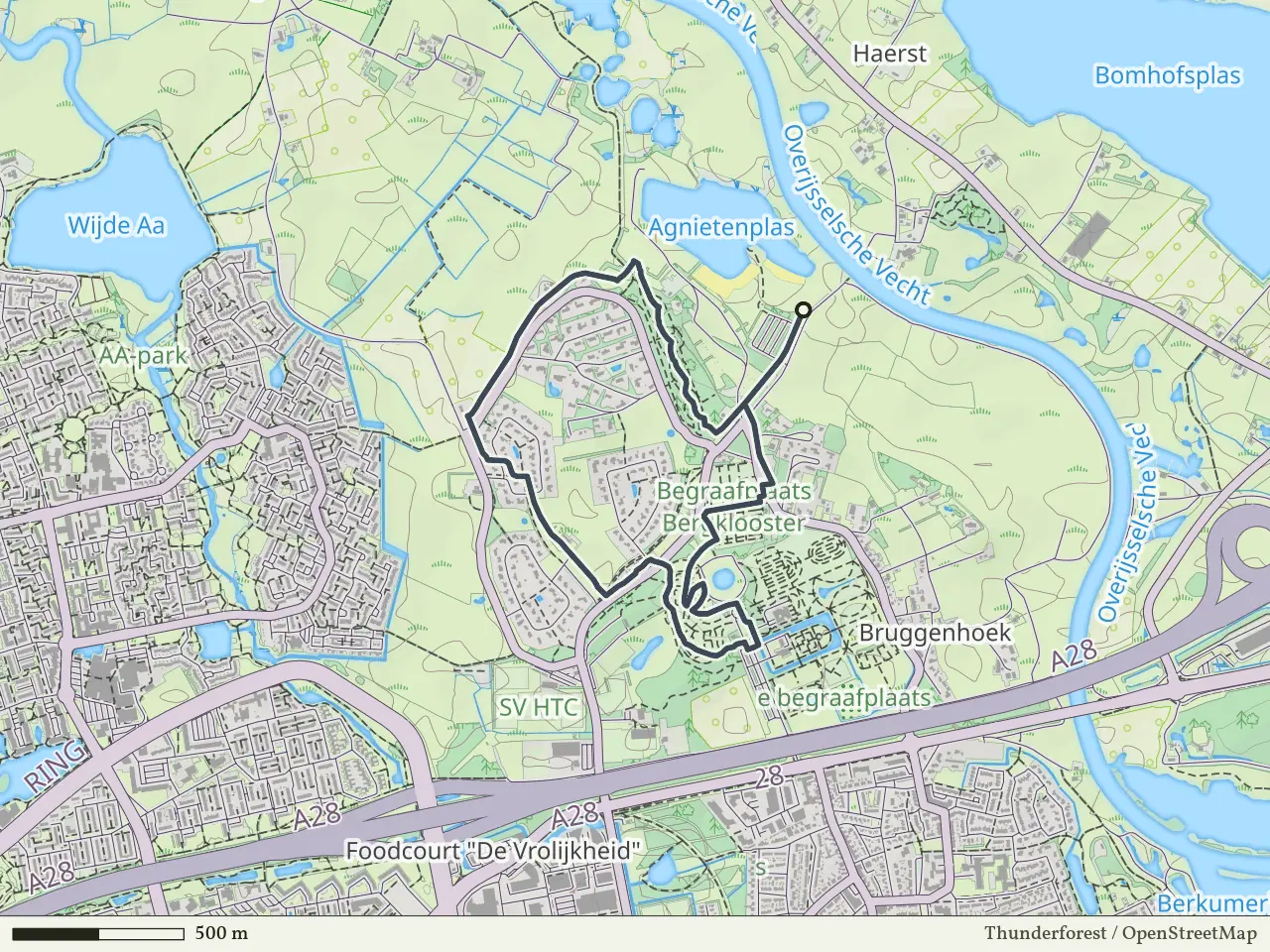 Groene route vanaf Agnietenberg, Zwolle