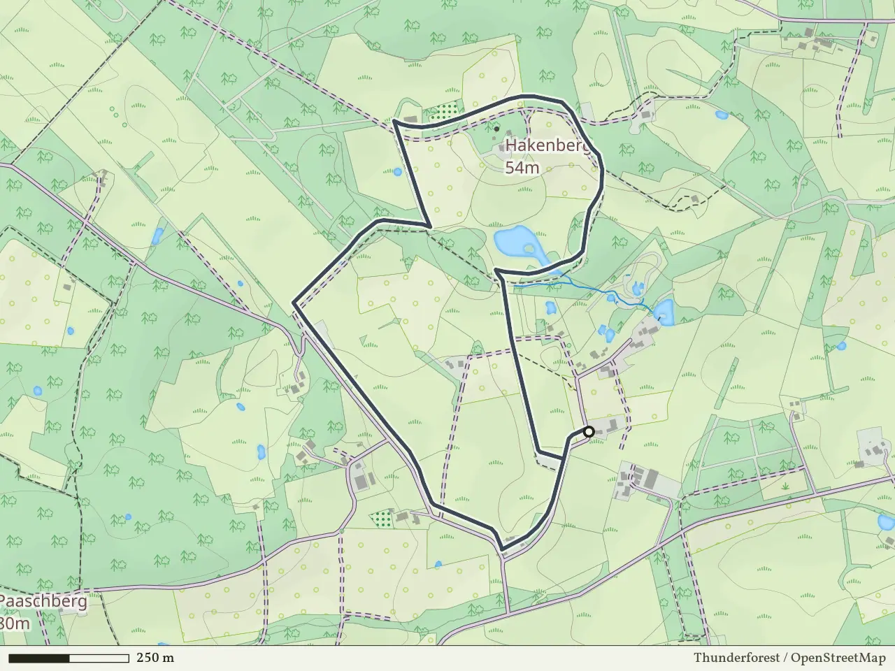 Paarse route vanaf Hakenberg, De Lutte