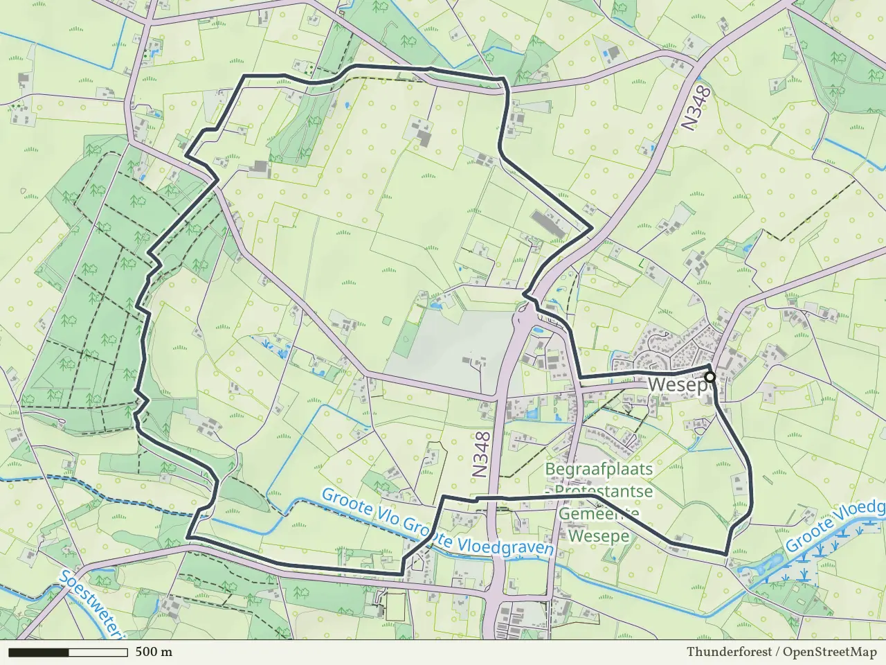 Gele route vanaf Wesepe, Salland