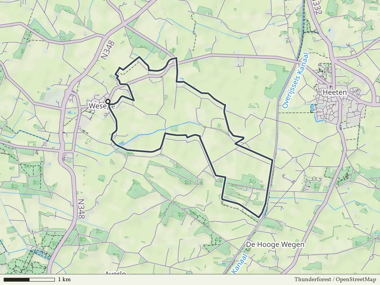 Groene route vanaf Wesepe, Salland