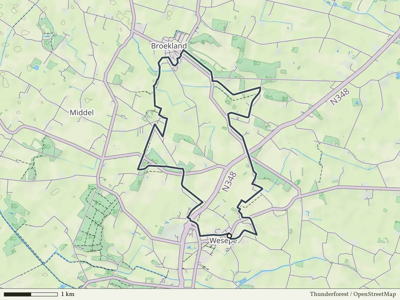 Oranje route vanaf Wesepe, Salland