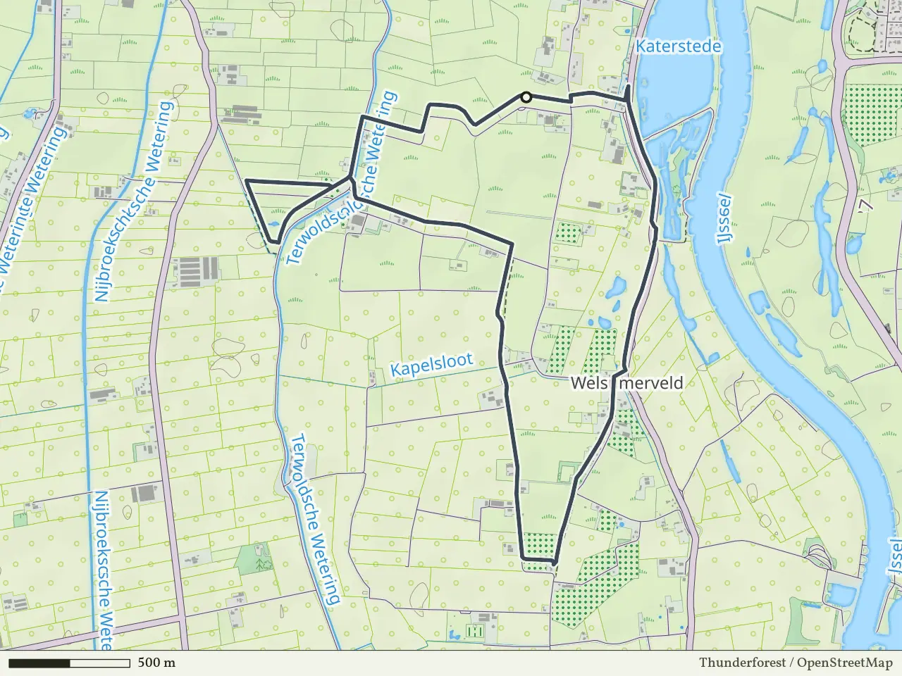 Rode route vanaf Welsum-Vossenweg, Welsum