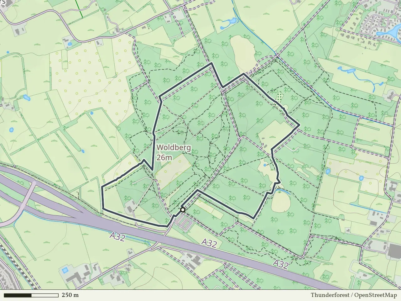 Gele route vanaf Woldberg, Tuk