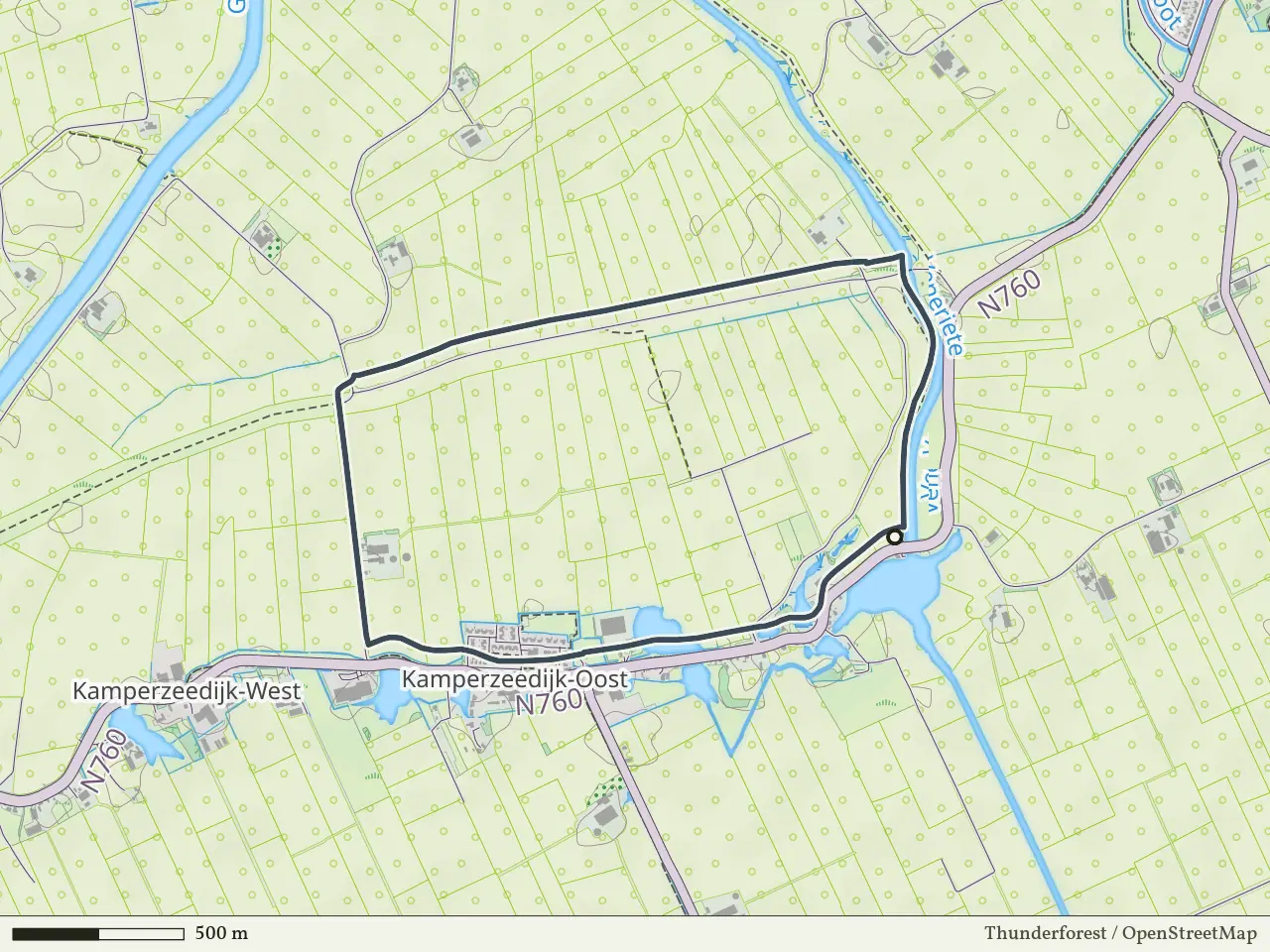 Groene route vanaf Stoomgemaal Mastenbroek, Genemuiden