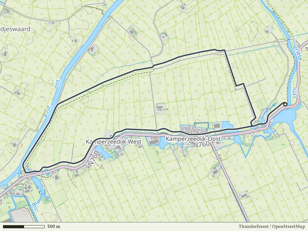 Oranje route vanaf Stoomgemaal Mastenbroek, Genemuiden