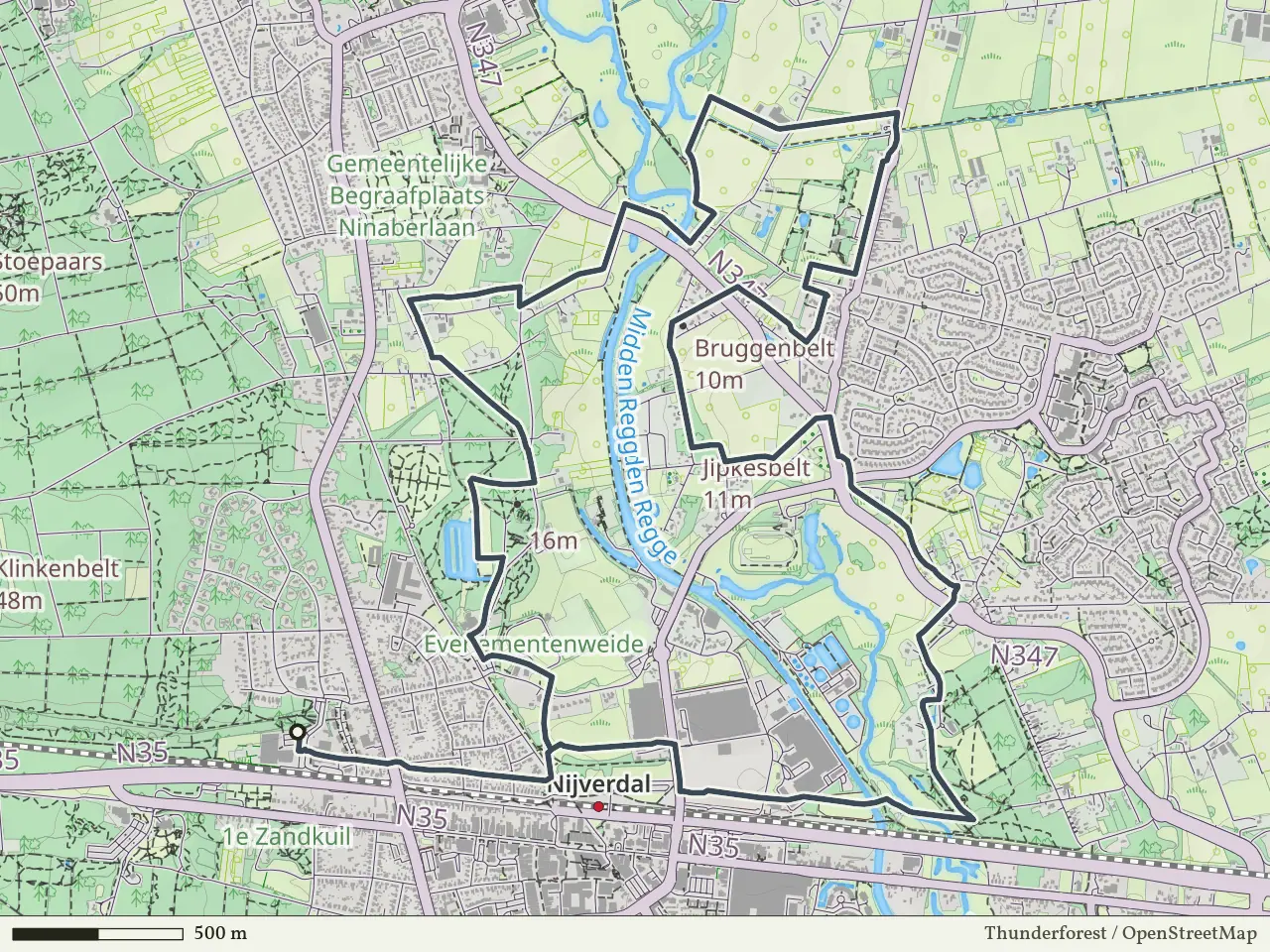 Blauwe route vanaf Het Ravijn, Nijverdal