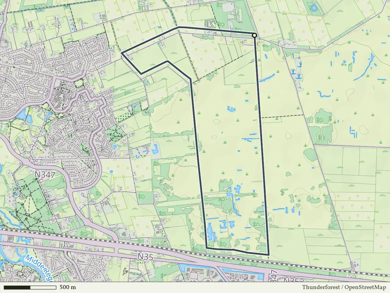 Oranje route vanaf Wierdense Veld, Nijverdal