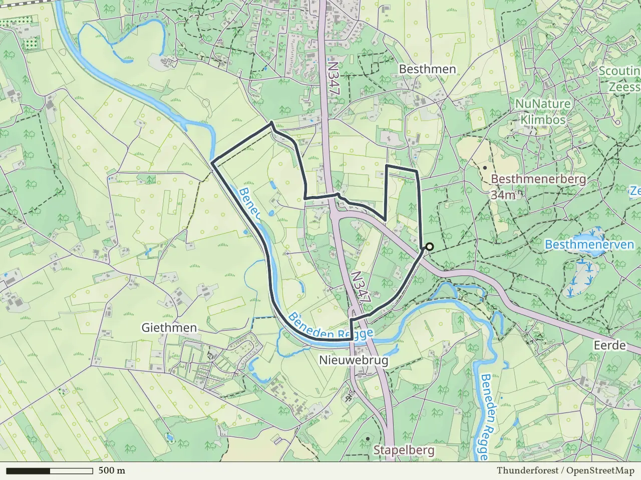 Groene route vanaf Steile Oever, Ommen