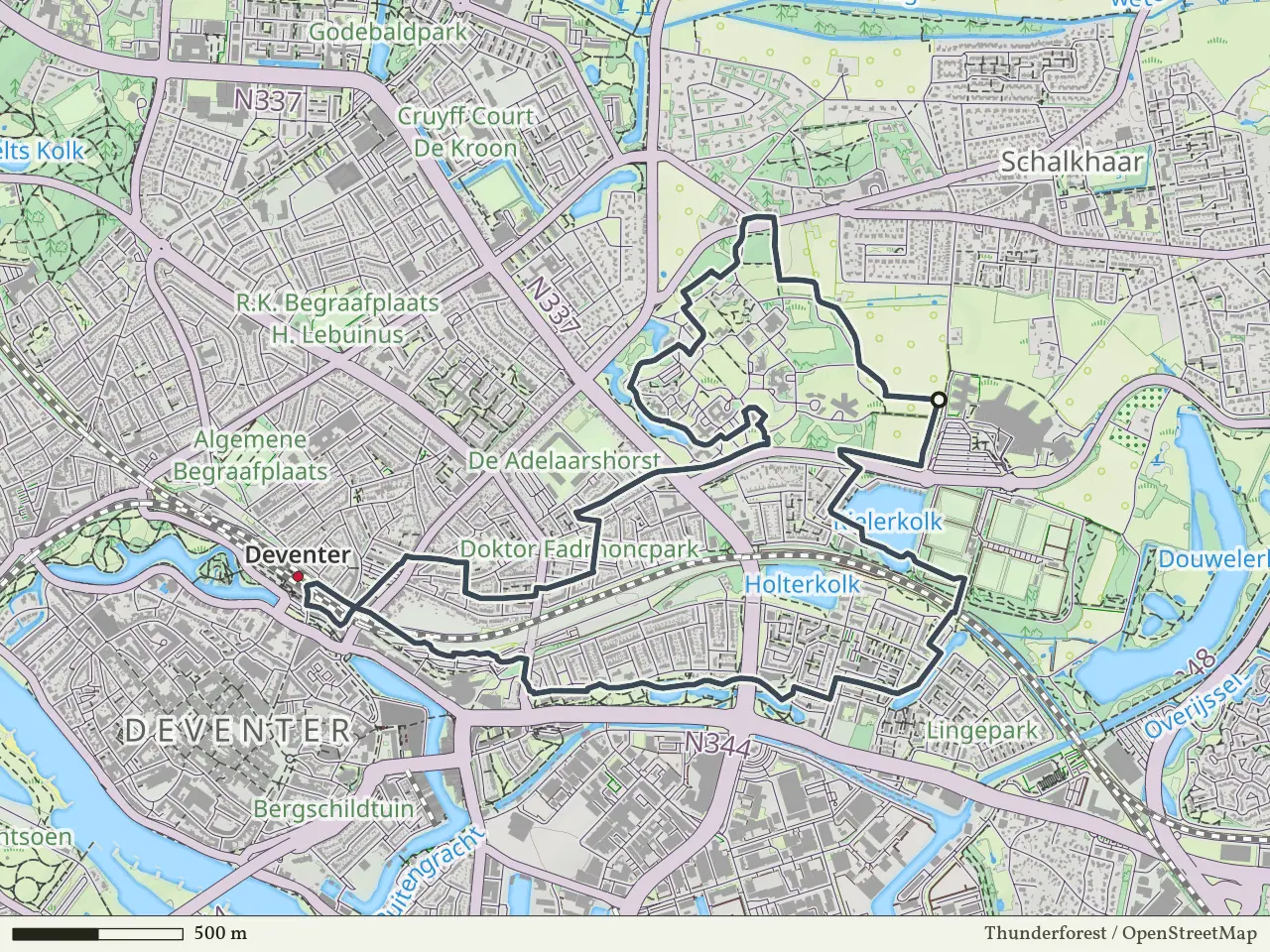 Groene route vanaf Rielerenk, Deventer