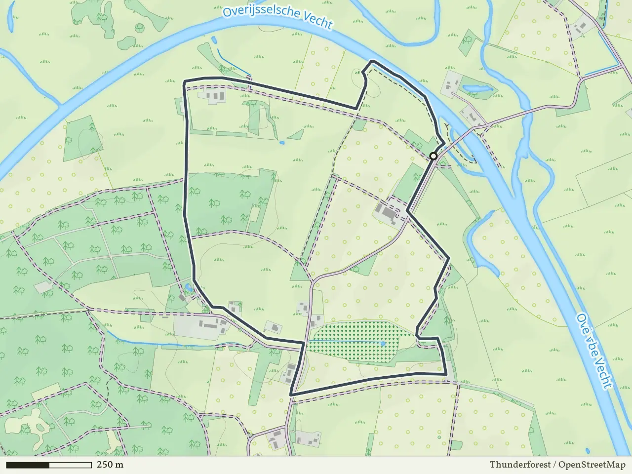 Blauwe route vanaf Stuw Junne, Ommen