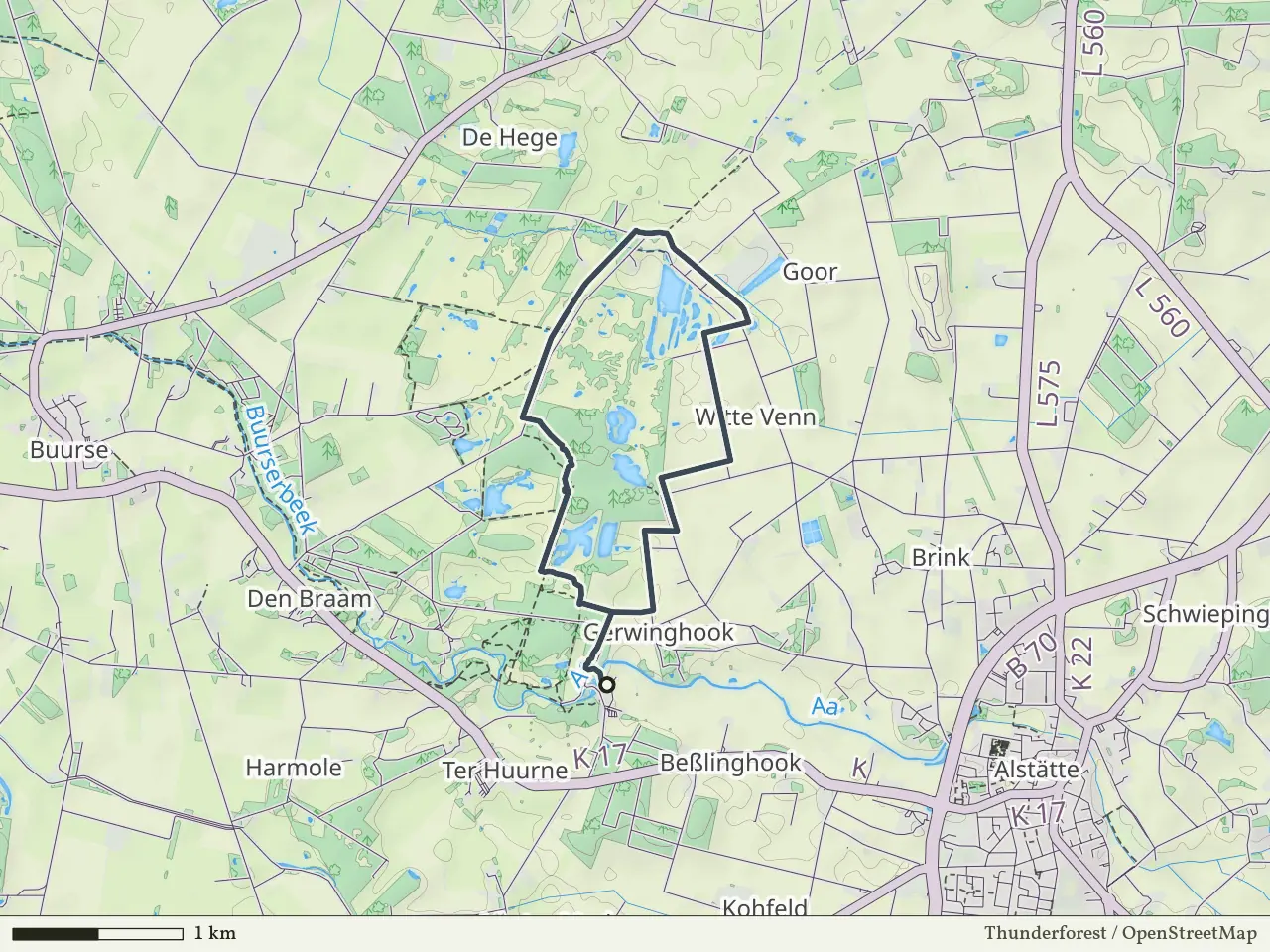 Oranje route vanaf Haarmühle, Haaksbergen