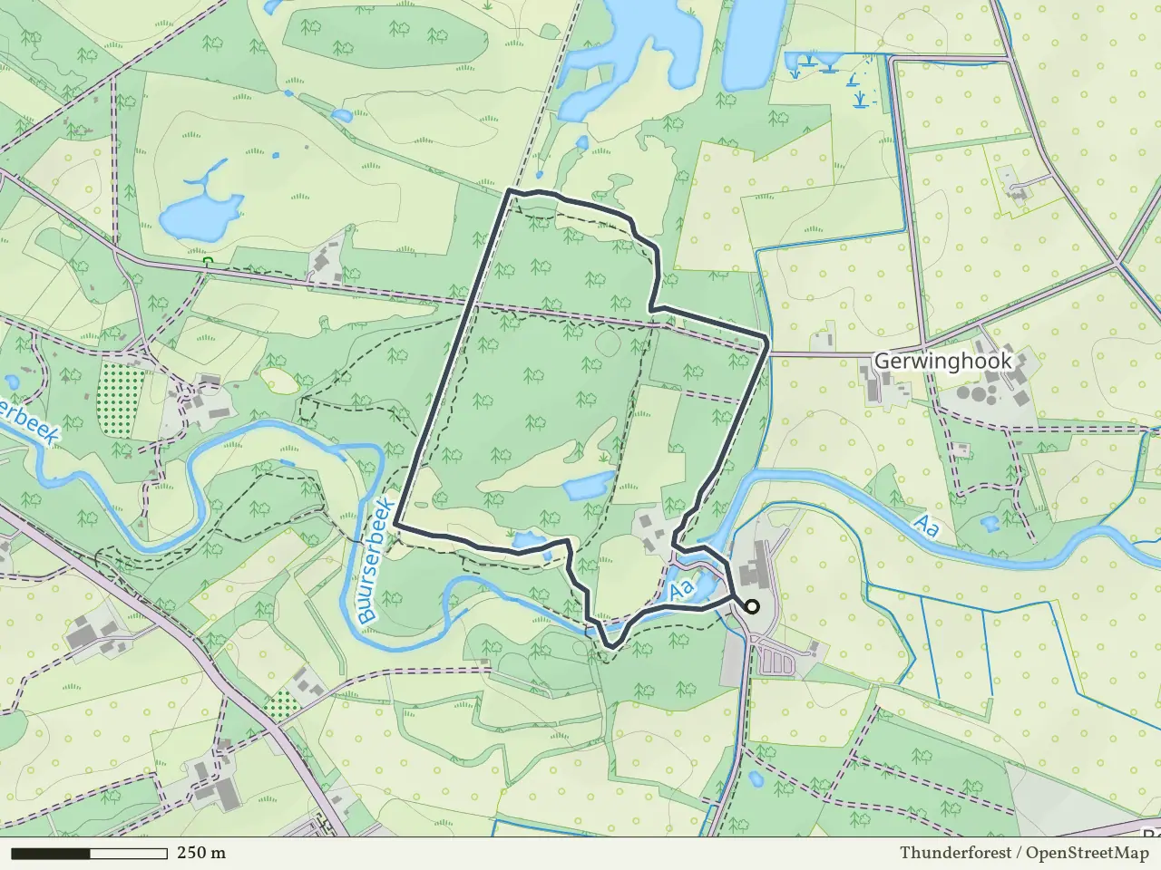 Rode route vanaf Haarmühle, Haaksbergen