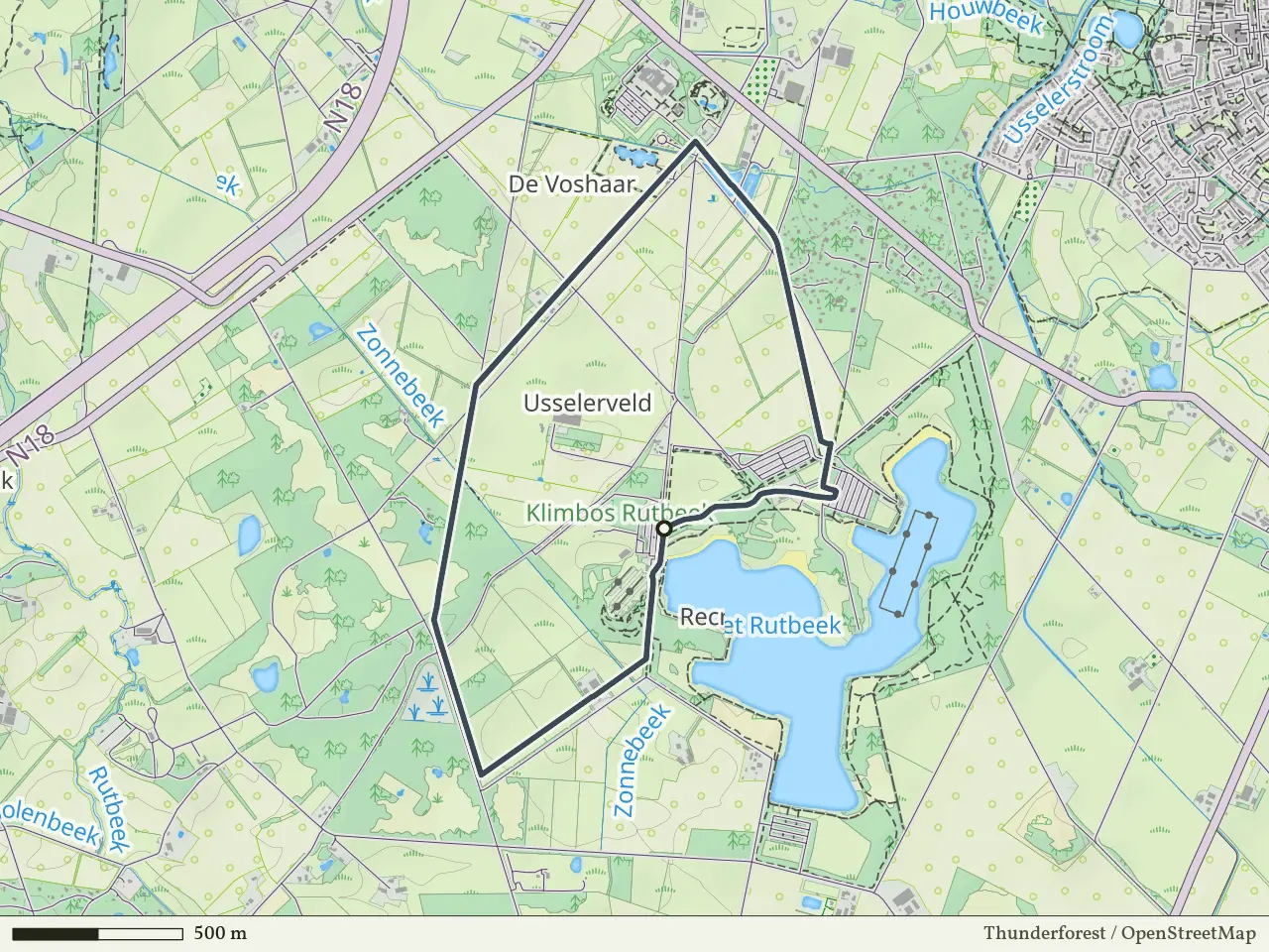 Groene route vanaf Het Rutbeek, Enschede