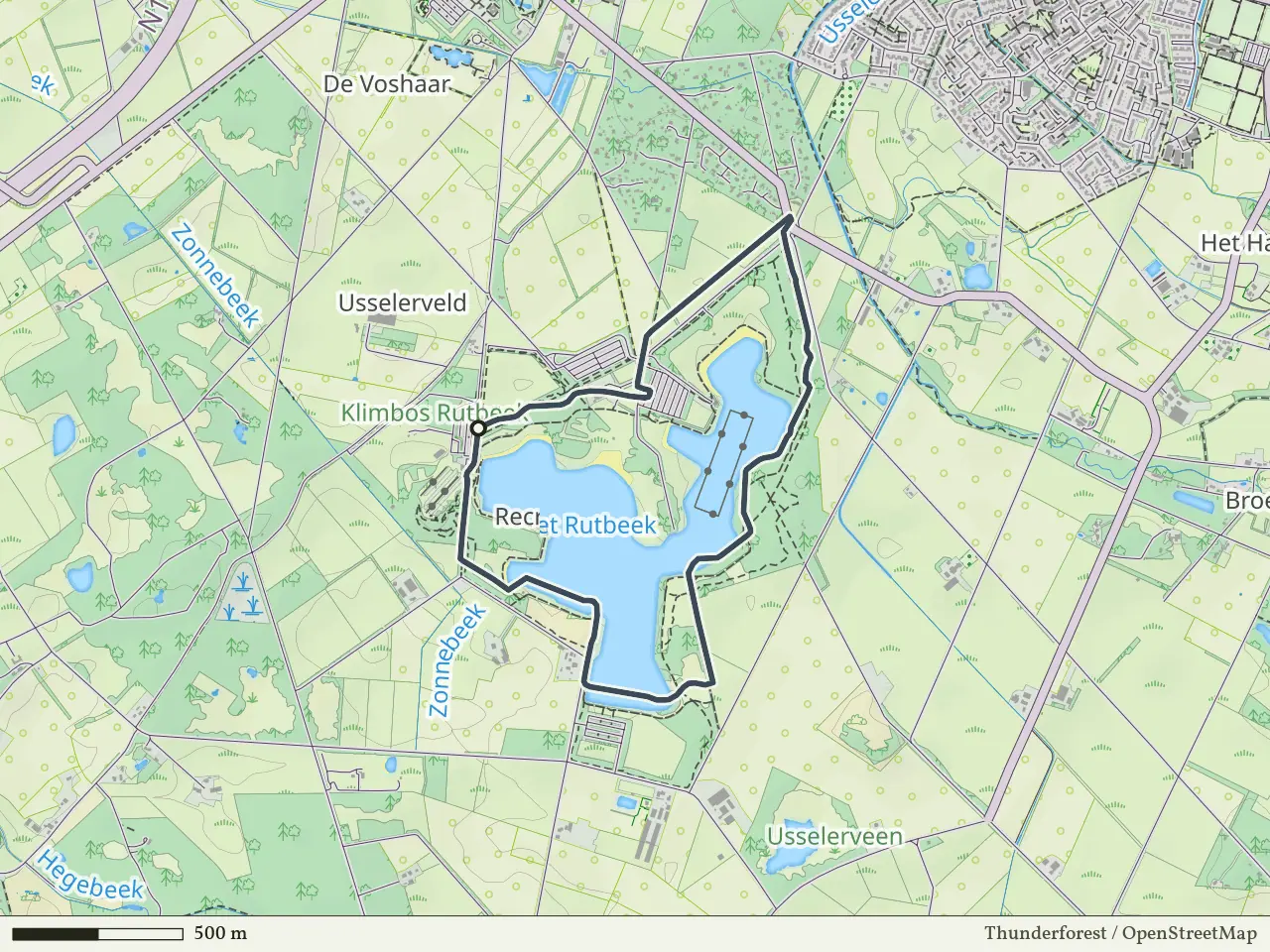 Rode route vanaf Het Rutbeek, Enschede